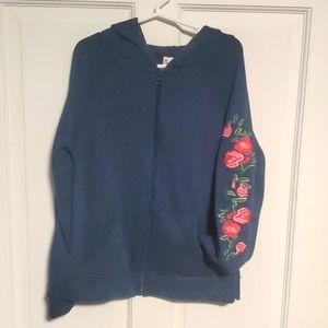 Girls flower sleeve hoodie